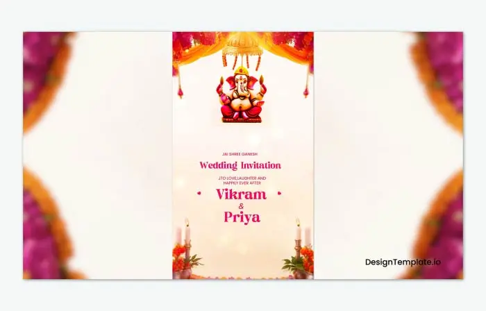 Trendy 3D Invitation for Hindu Wedding Instagram Story